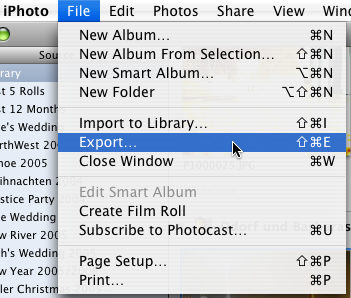 Exporting images out of iPhoto